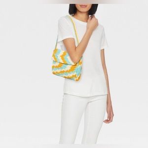 Wild Fable Flap Shoulder Handbag chevron crochet NWT